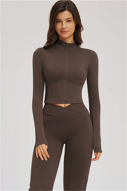 The Sizzle Zip Jacket Flared Leggings 2-Piece Set