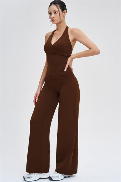 The Stride Crop Top Straight Leg Pants 2-Piece Set