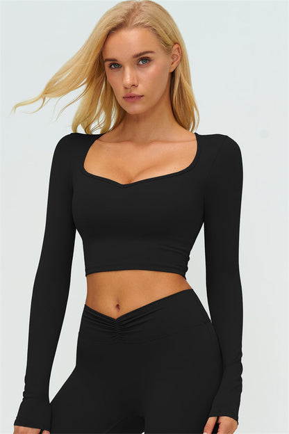 The Lushness Long Sleeve Crop top Shorts 2-Piece Set