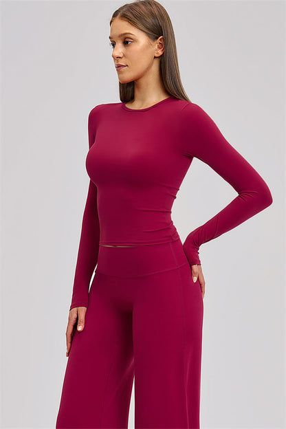 The Dynamic Long Sleeve T-shirt Straight Leg Pants 2-Piece Set