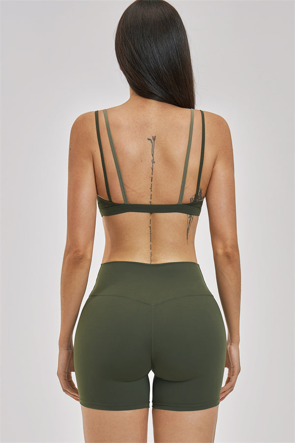 The New Seraphine Layered V Sports Bra Shorts 2-Piece Set