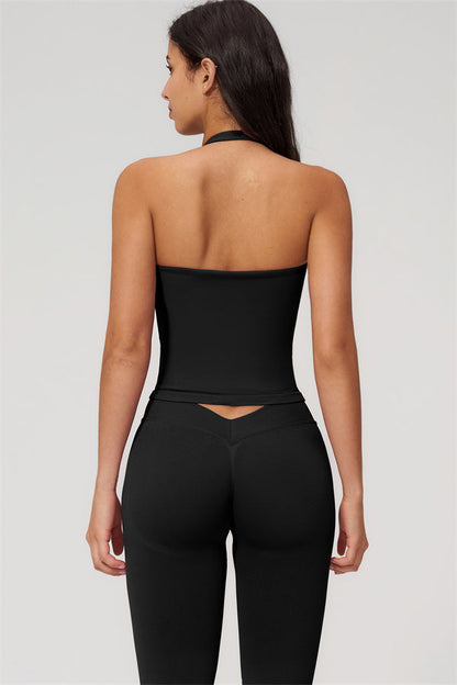 The Empower Halter Crop Top Leggings 2-Piece Set