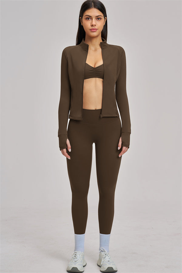 The Swoon Jacket Sports Bra Leggings 3-Piece Set