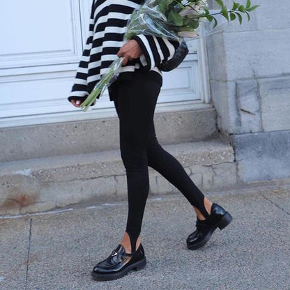 Elegant High Waist Cotton Fitness Basic Pants Casual Spring New Female Skinny Leggings Women Seamless Fitness Leggings Women Seamless Push Up Leggings Workout Pants Breathable Pants