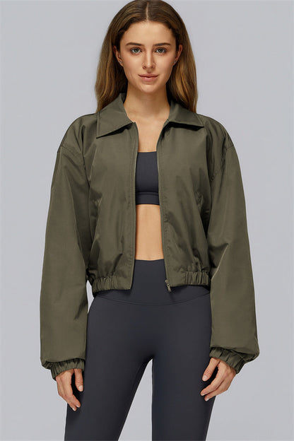 The Elle Form Crop Zip Jacket