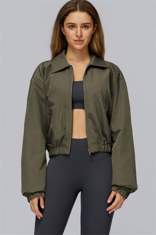 The Elle Form Crop Zip Jacket
