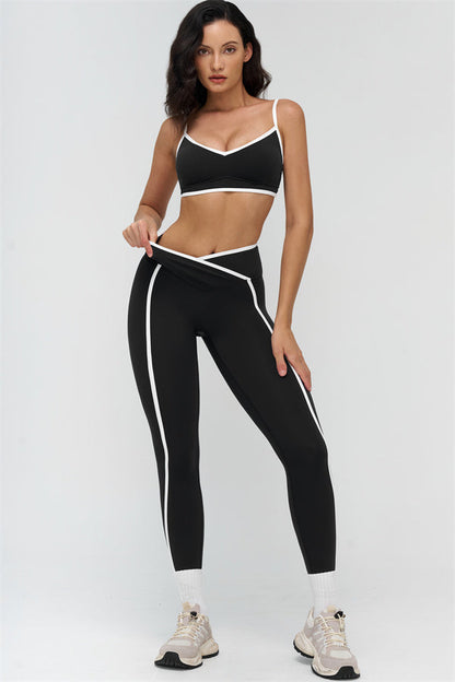 The Crave Contrast Sports Bra Leggings 2-Piece Set