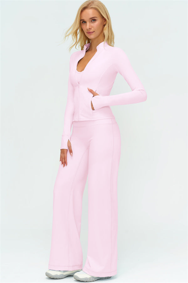 The Twirl Zip Jacket New Straight Leg Pants 2-Piece Set