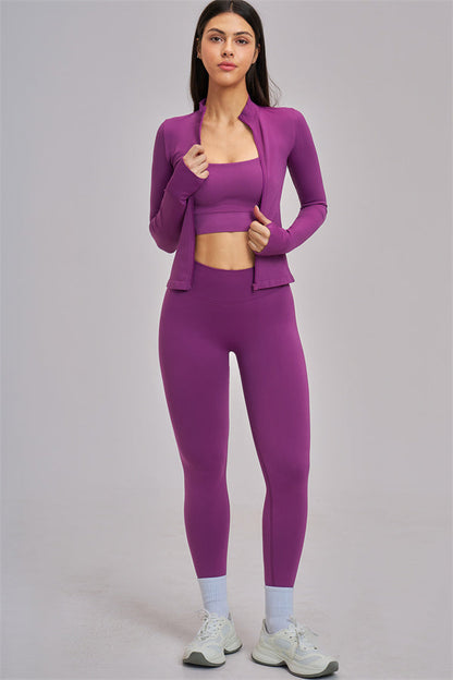 The Vision Jacket Sports Bra Leggings 3-Piece Set