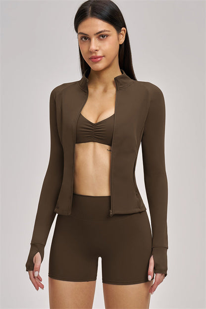 The Swoon Jacket Sports Bra Shorts 3-Piece Set