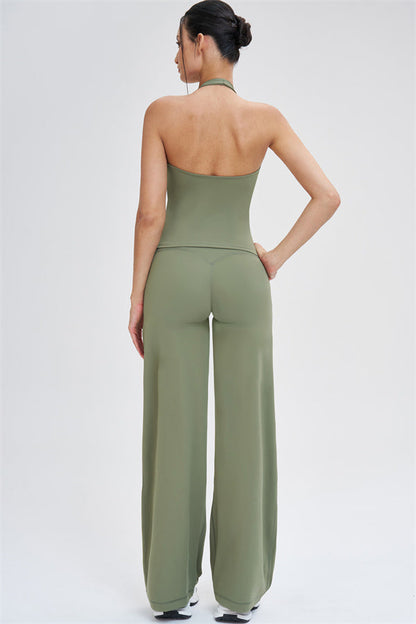 The Stride Crop Top Straight Leg Pants 2-Piece Set
