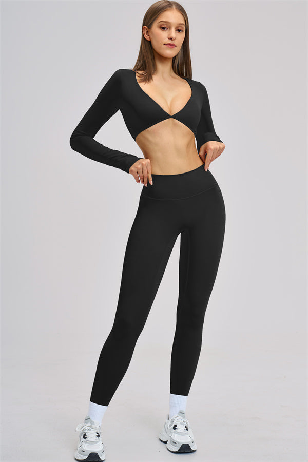 The Zestful Long Sleeve Crop Top