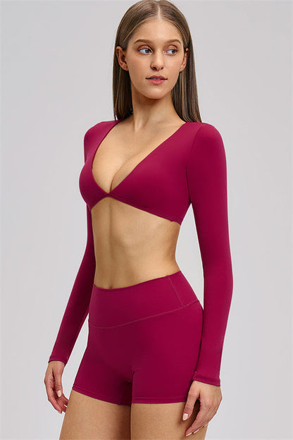 The Zestful Long Sleeve Crop Top