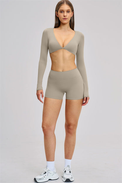 The Zestful Long Sleeve Crop Top