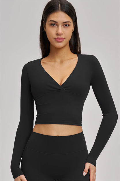 The Swoon Long Sleeve Crop top Shorts 2-Piece Set