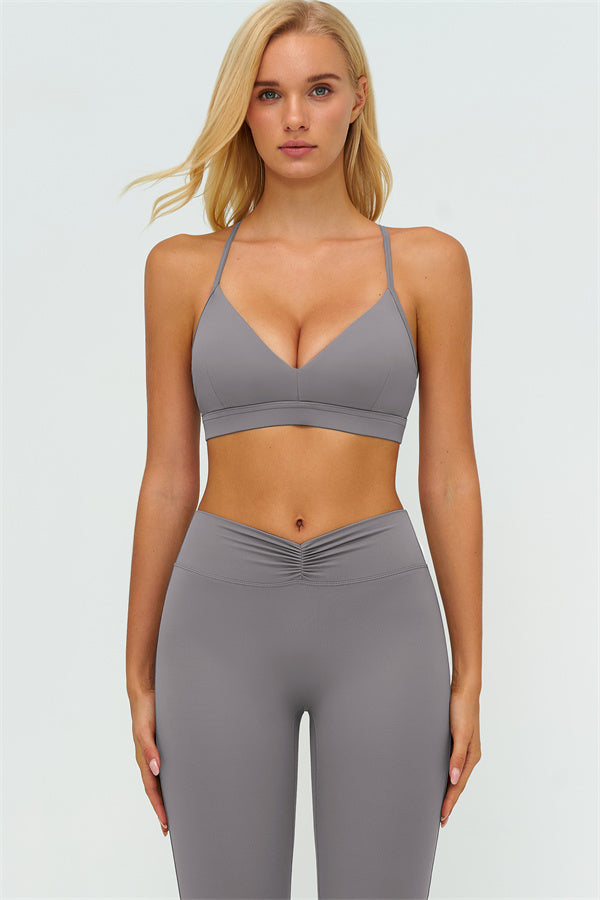The Lushness Y-Back Sports Bra Flared Leggings 2-Piece Set