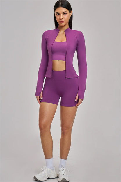 The Vision Jacket Sports Bra Shorts 3-Piece Set