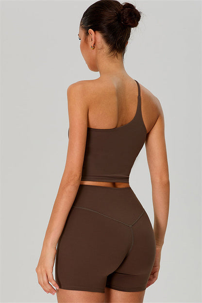 The Jewel One-Shoulder Crop Top Shorts 2-Piece Set