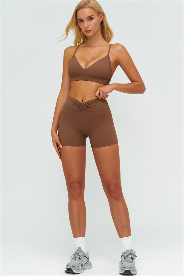 The Lushness Y-Back Sports Bra Shorts 2-Piece Set