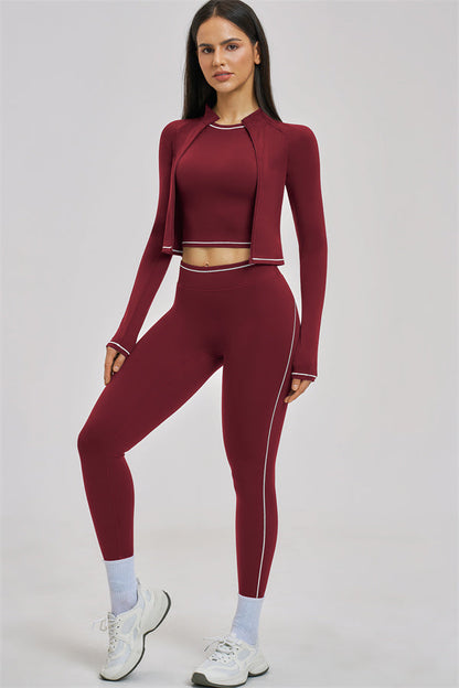 The Unbound Jacket Crop Top Leggings 3-Piece Set