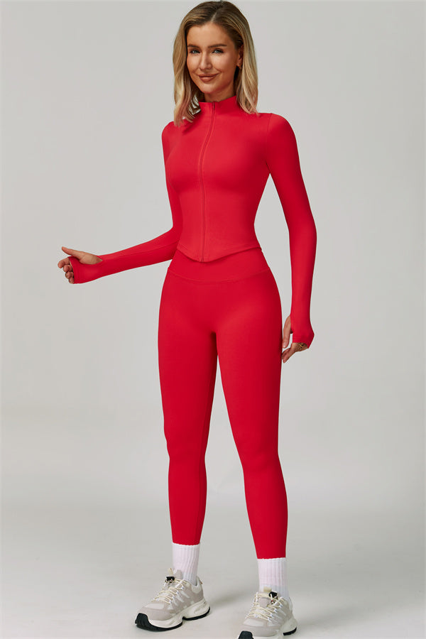 The Empower Jacket Sports Bra Leggings 3-Piece Set