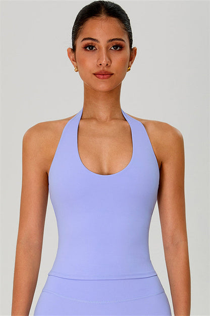 The Solid Halter Tank Top