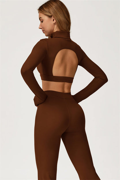 The Axis Crop Top Flared Leggings 2-Piece Set