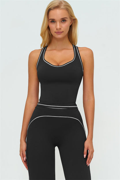 The Amara Crop Top Flared Leggings 2-Piece Set