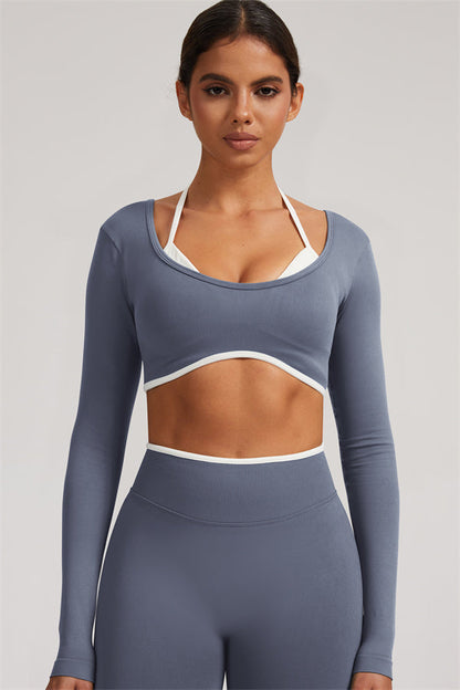 The Elevate New Long Sleeve Crop top Leggings 2-Piece Set
