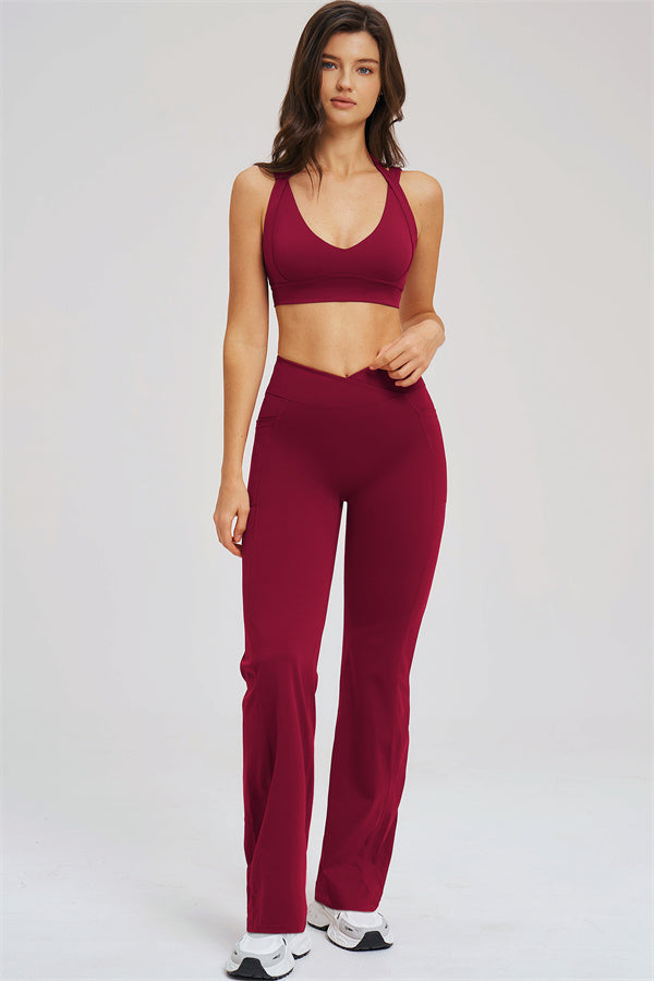 The Sizzle Sports Bra Flared Leggings 2-Piece Set