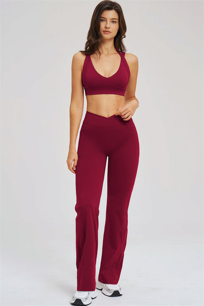 The Sizzle Sports Bra Flared Leggings 2-Piece Set