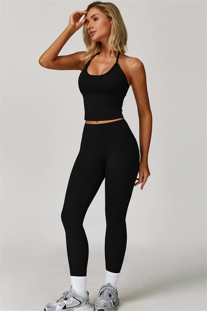The Surge Halter Crop Top Leggings 2-Piece Set