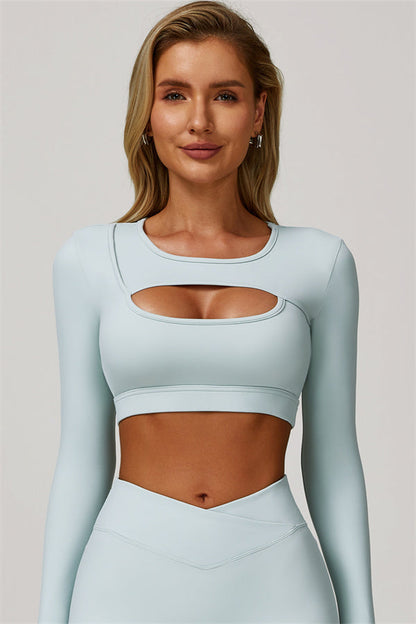 The Lavish Long Sleeve Cut-out Crop Top