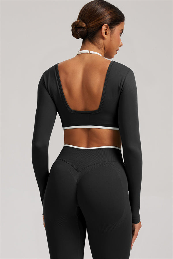 The Elevate New Long Sleeve Crop top Leggings 2-Piece Set
