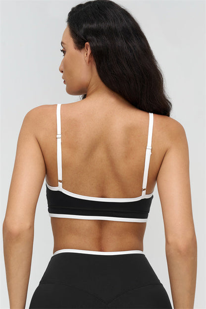 The Crave Contrast Sports Bra Shorts 2-Piece Set
