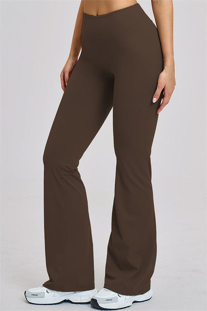 The Zestful Long Sleeve Crop Top Flared Leggings 2-Piece Set