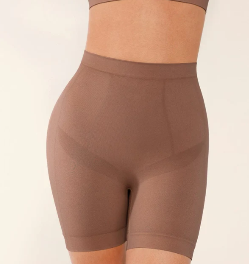 Seamless Form-fitting Mid-rise Tummy Control Shorts