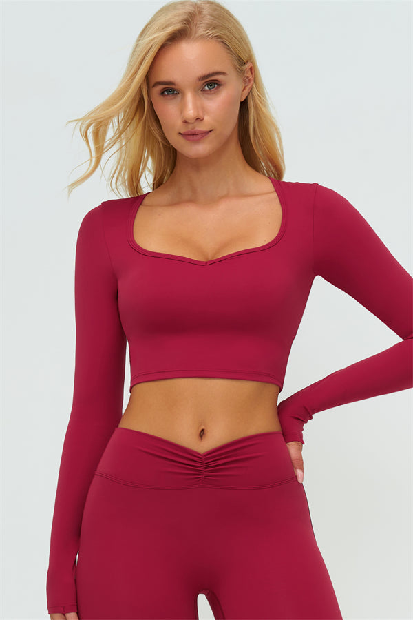 The Lushness Long Sleeve Crop top