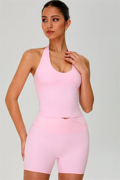 The Solid Halter Tank Top