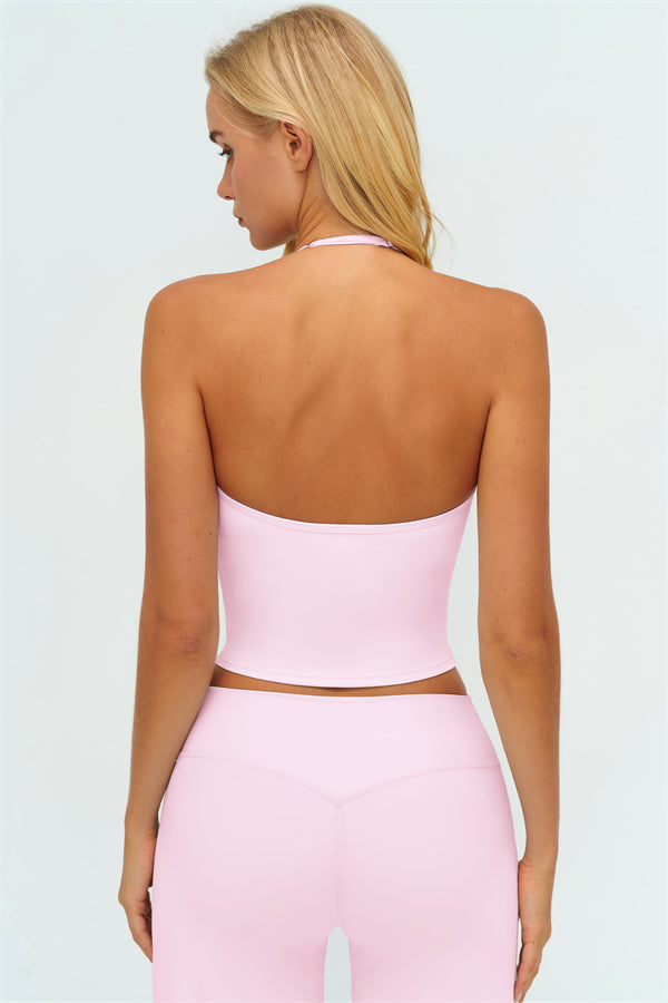 The Twirl Halter Tank Top New Straight Leg Pants 2-Piece Set