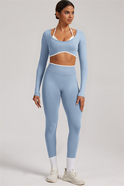 The Elevate Long Sleeve Crop top Leggings 2-Piece Set