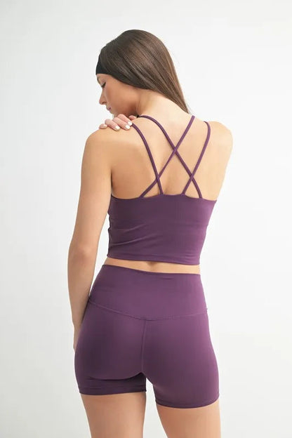 MONO B Venice Cloud Light Crisscross Sports Bra