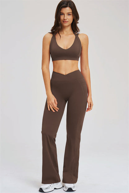 The Sizzle Sports Bra Flared Leggings 2-Piece Set
