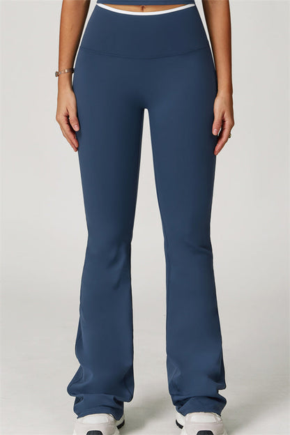 The Quest Cross Back Crop Top Flared Leggings 2-Piece Set