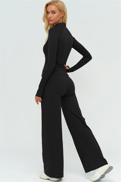 The Twirl Zip Jacket New Straight Leg Pants 2-Piece Set