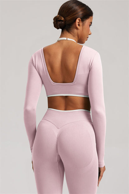 The Elevate Long Sleeve Crop top Leggings 2-Piece Set