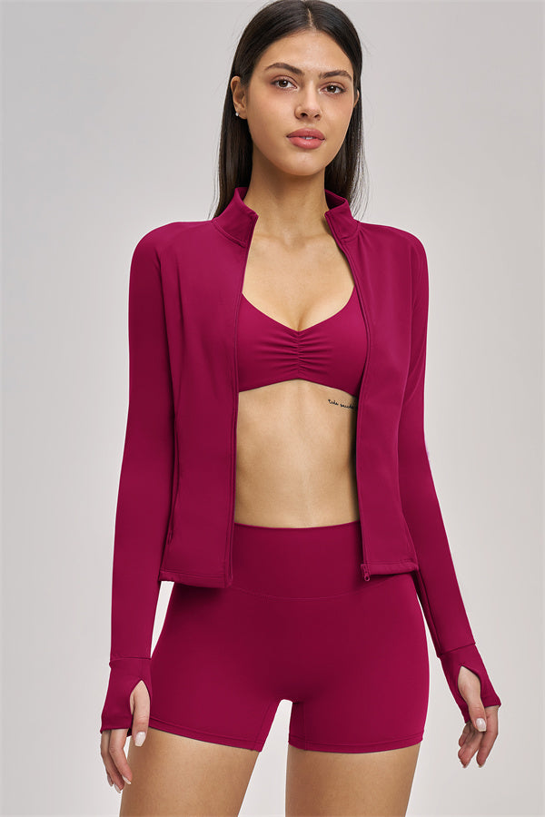 The Swoon Jacket Sports Bra Shorts 3-Piece Set