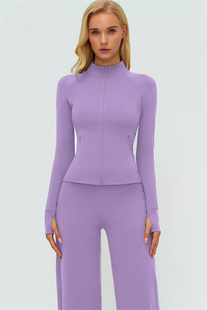 The Twirl Zip Jacket New Straight Leg Pants 2-Piece Set