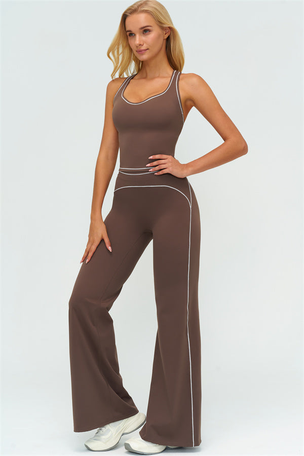 The Amara Crop Top Flared Leggings 2-Piece Set