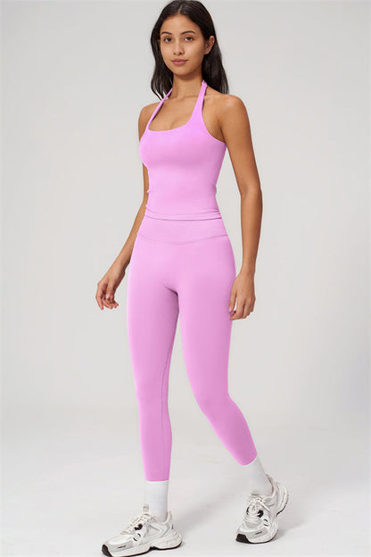 The Empower Halter Crop Top Leggings 2-Piece Set
